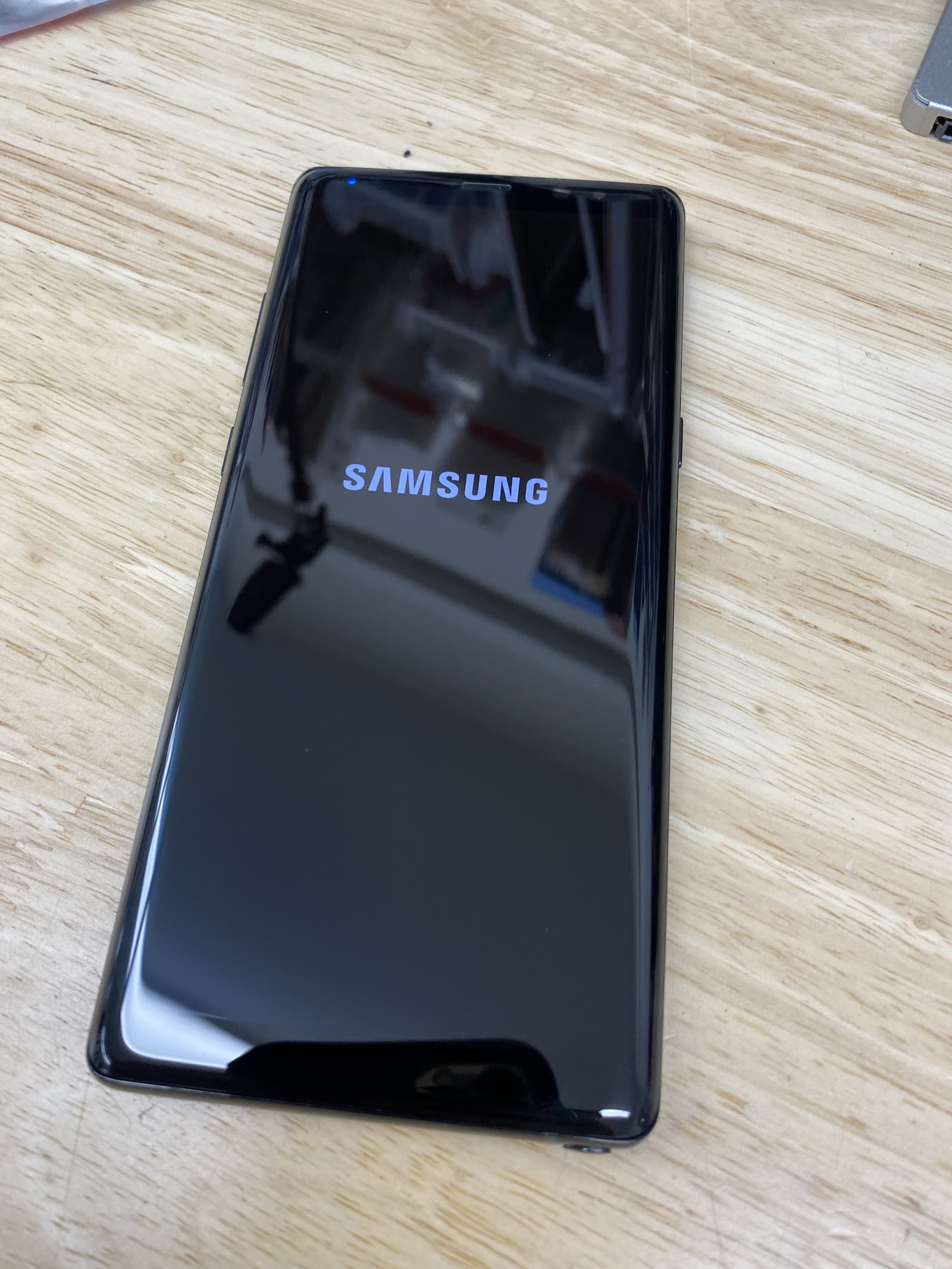 Repaired Samsung Galaxy Note 8 back view.