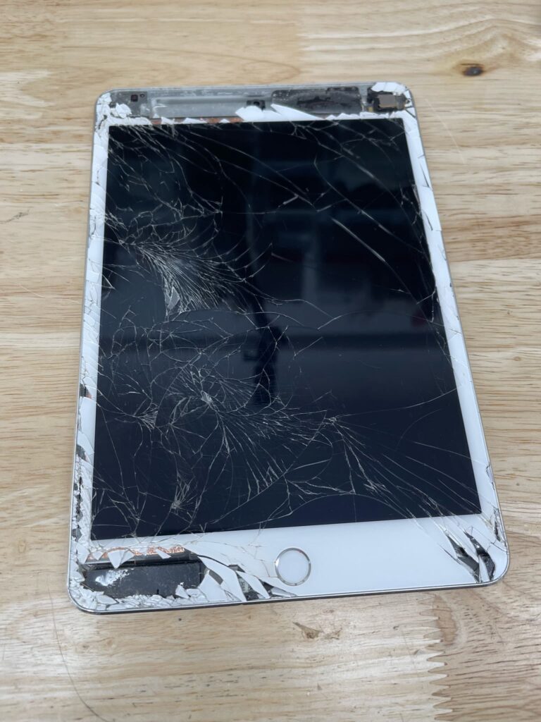 5th Gen iPad Mini with cracked glass.