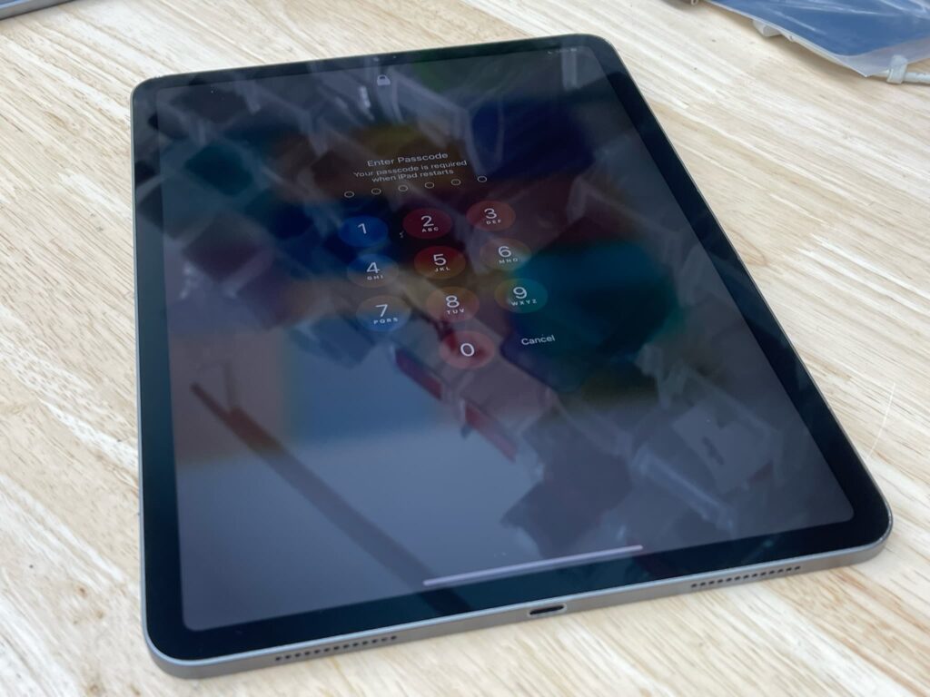 iPad Pro with repaired glass