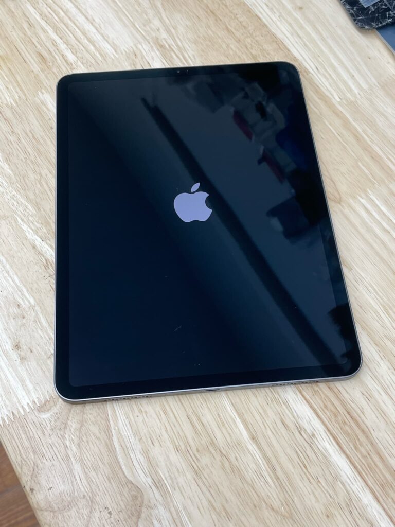 Apple logo on iPad Pro