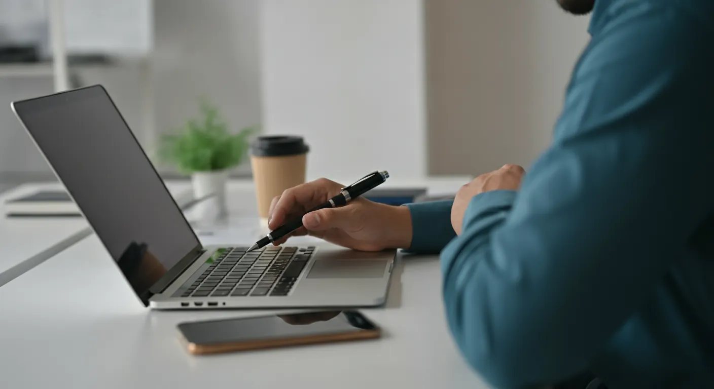 IT technician servicing a business laptop